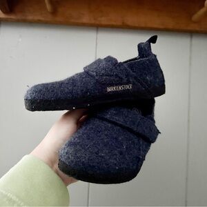 Birkenstock Zermatt HL Fit Blue Wool Felt Slippers
